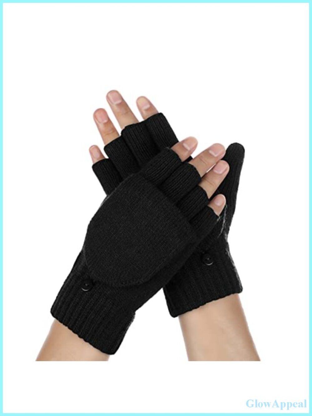 Convertible Flip Top Fingerless Gloves Mittens Warm Touchscreen Winter
